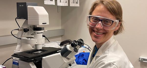 Dr. Julie Champion in a lab