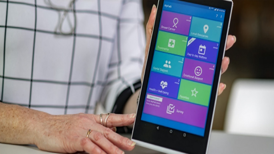 Holding a tablet