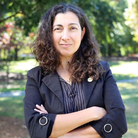 Photo of Dr. Kyriaki Kalaitzidou with arms crossed
